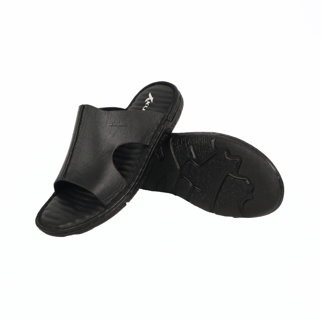 Intrigo Leather Summer Sandal - Black