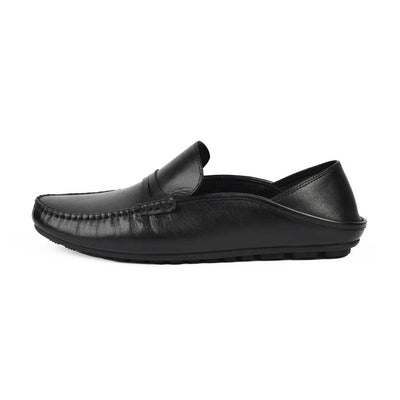Milan Men's Casual Soft Moccasins - Black