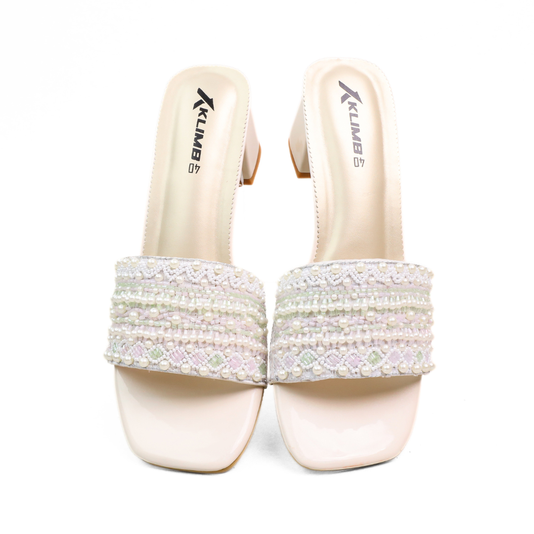 Pearl Ladies Block Heel