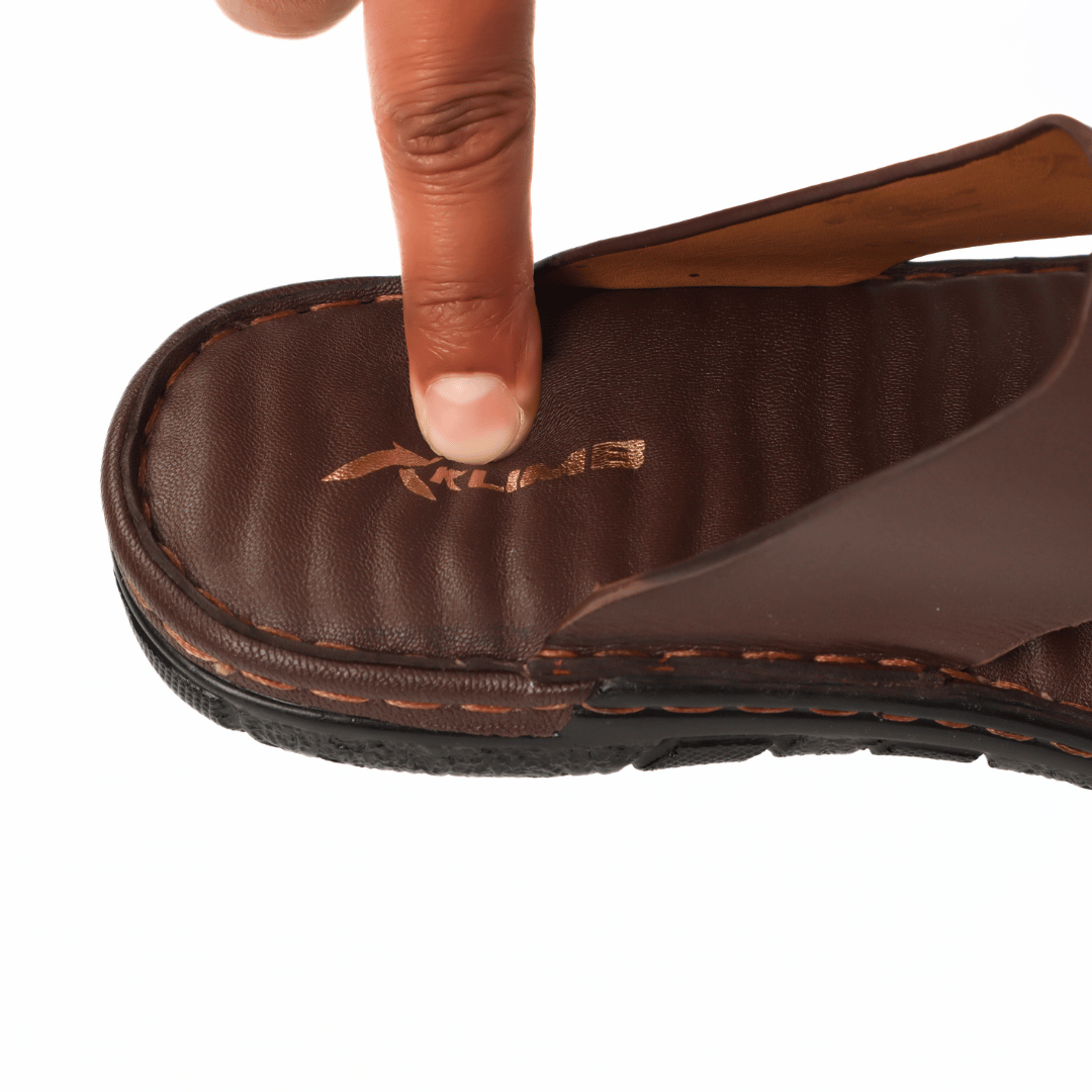 Intrigo Leather Summer Sandal - Dark Brown