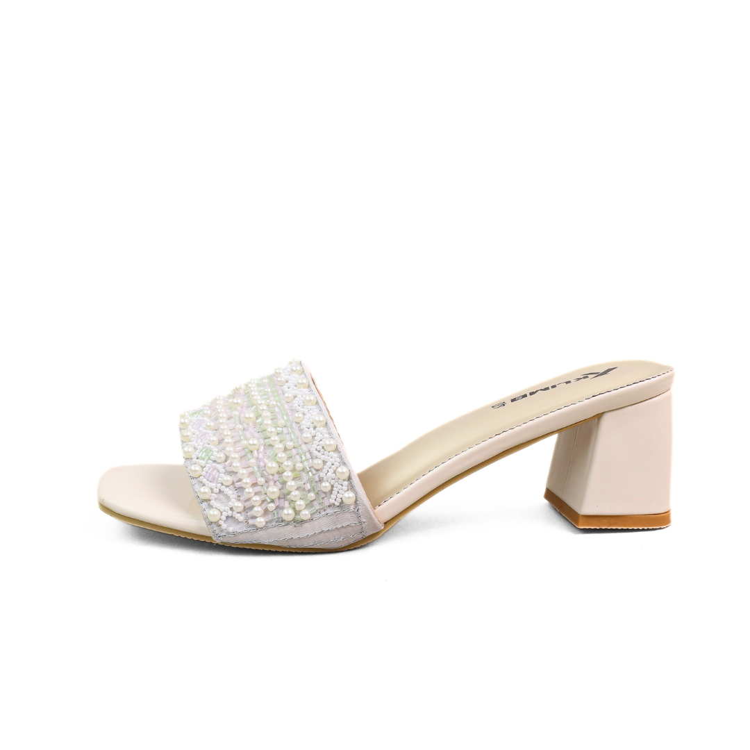Pearl Ladies Block Heel