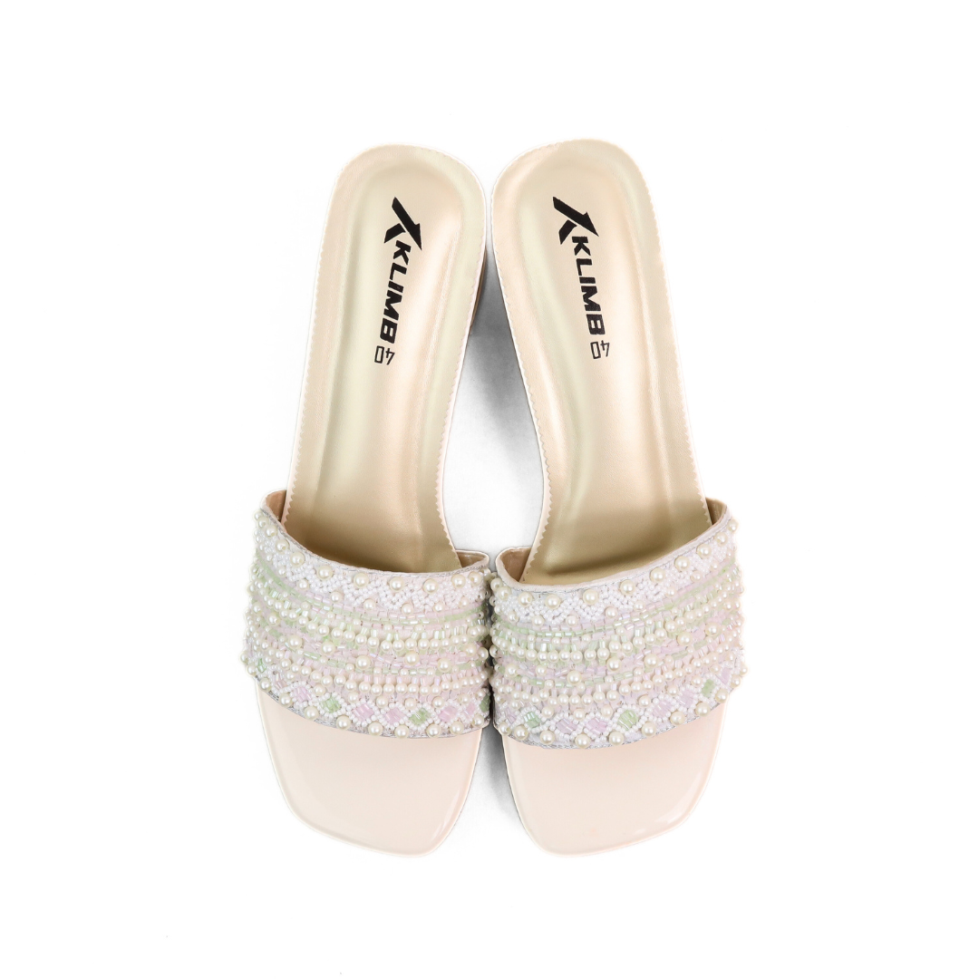 Pearl Ladies Block Heel