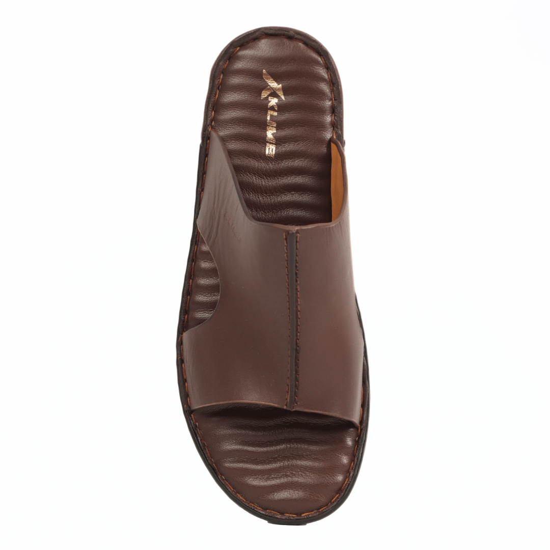 Intrigo Leather Summer Sandal - Dark Brown