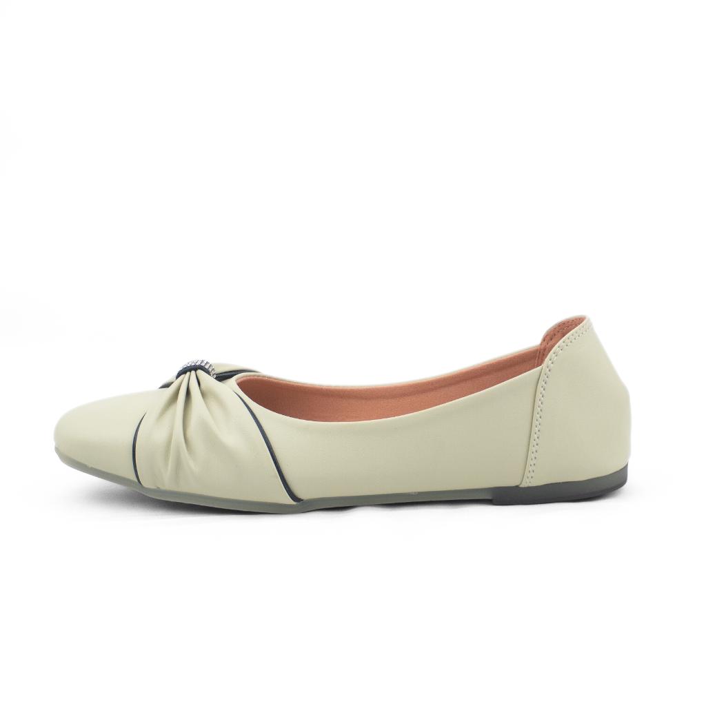 Ethel Pumpy Flat Shoe- Paste