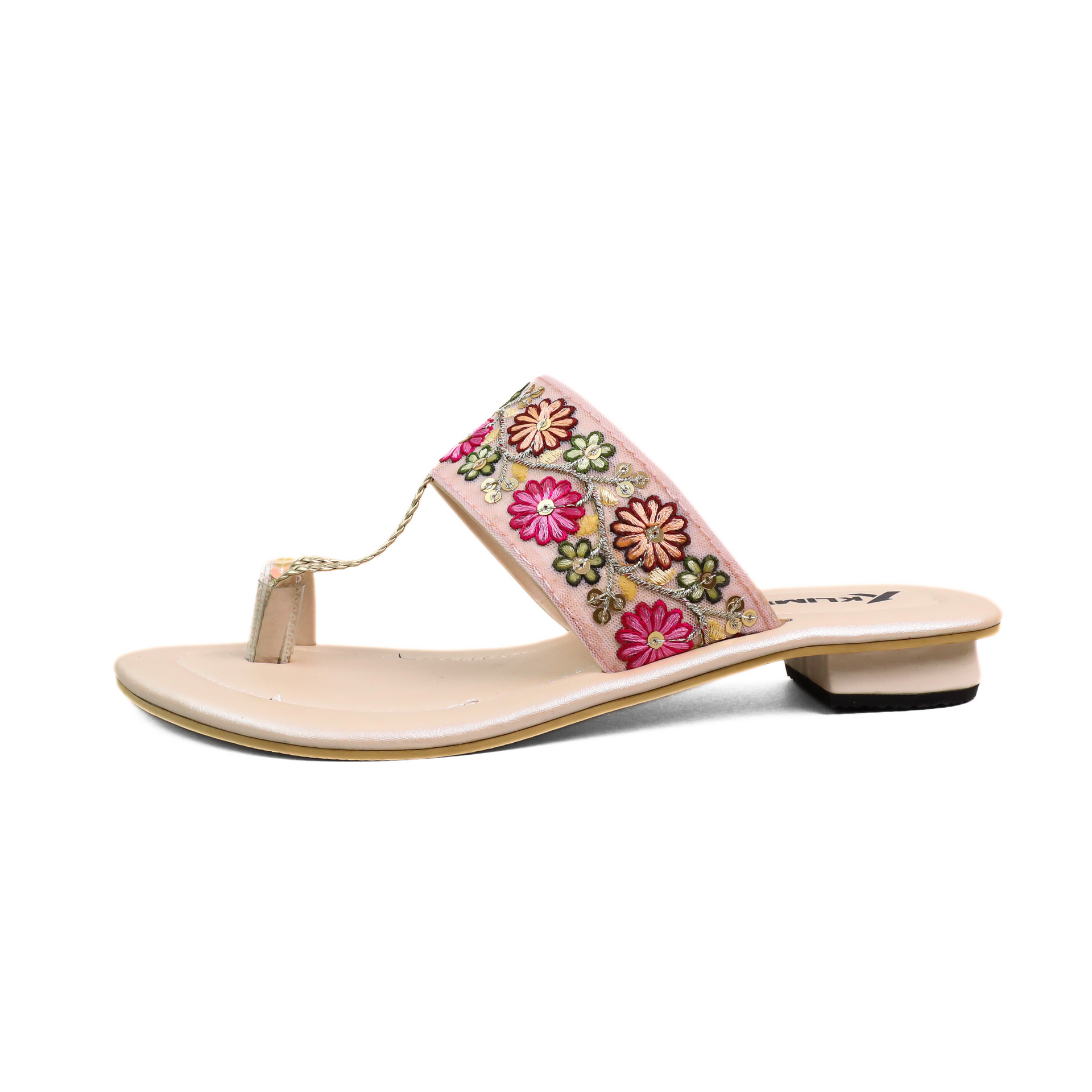 Flora Low Mid Heel Sandal