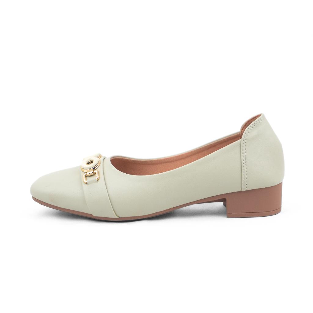 Ruth Pumpy Mid Heel - Paste