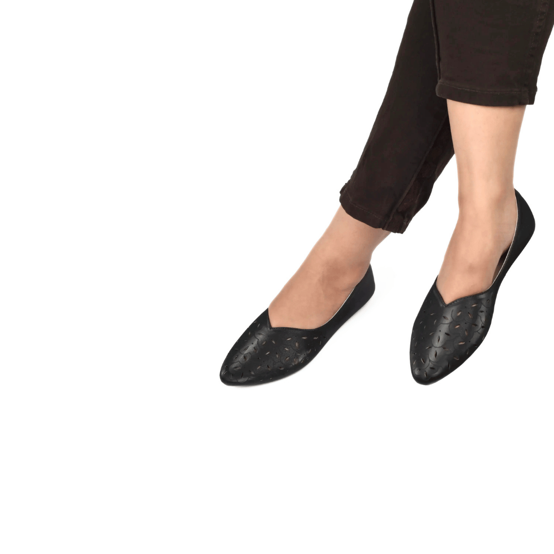 Isabella Ladies Soft Ballerina - Black