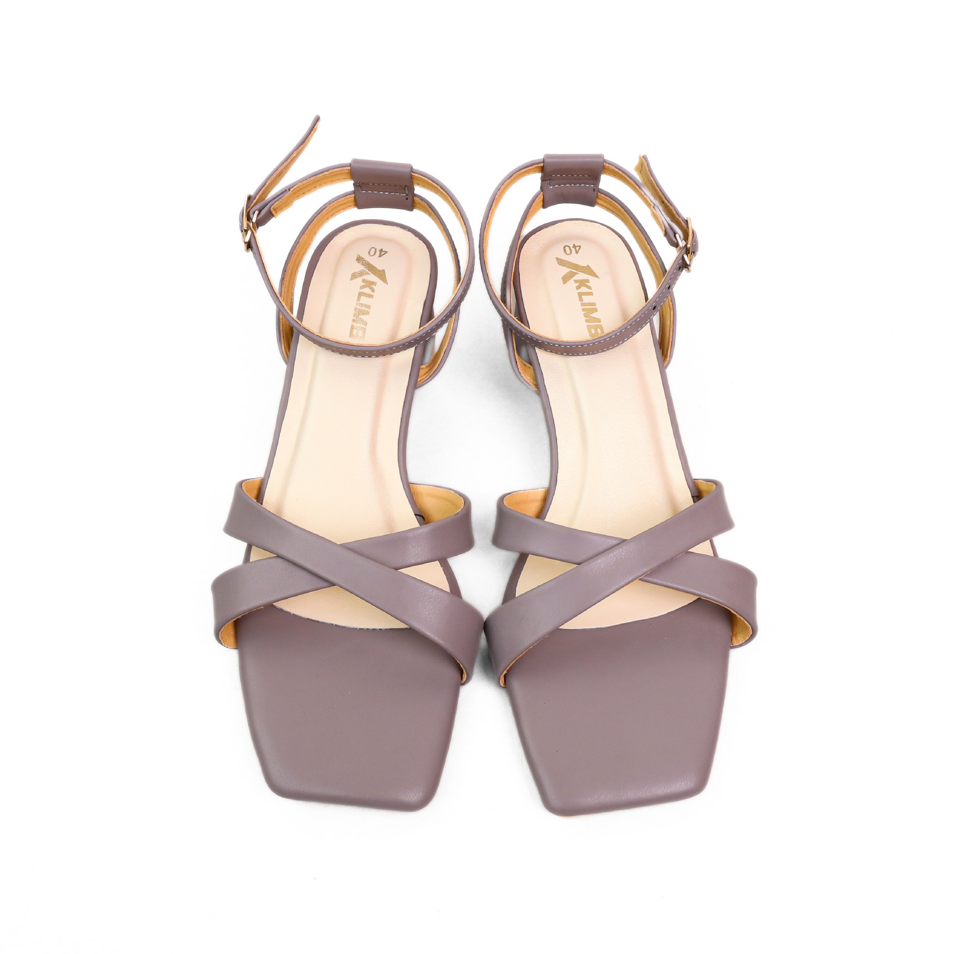 Lotus Block Heel Back Strap - Raspberry Pink