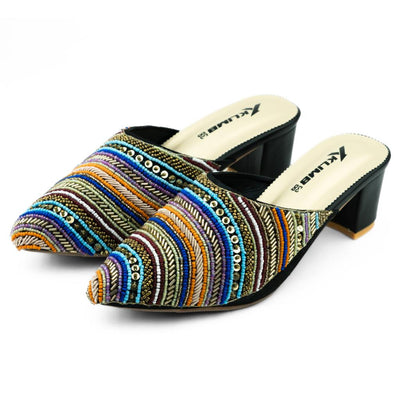 Linda Ladies Mule Block Heel