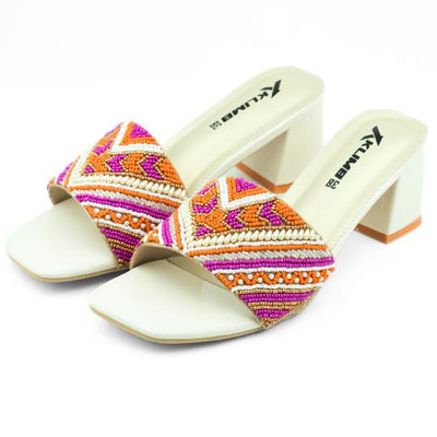 Dazzle Ladies Block Heel - Multi Color