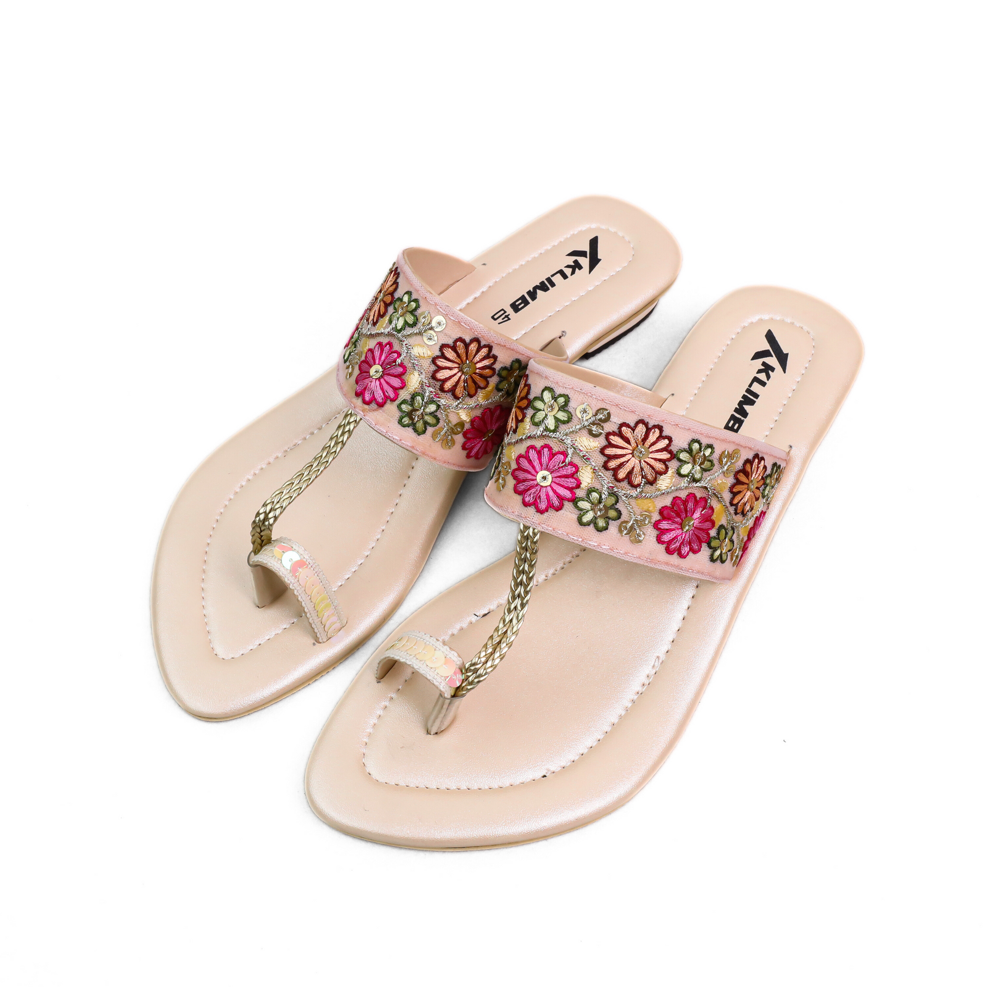 Flora Low Mid Heel Sandal