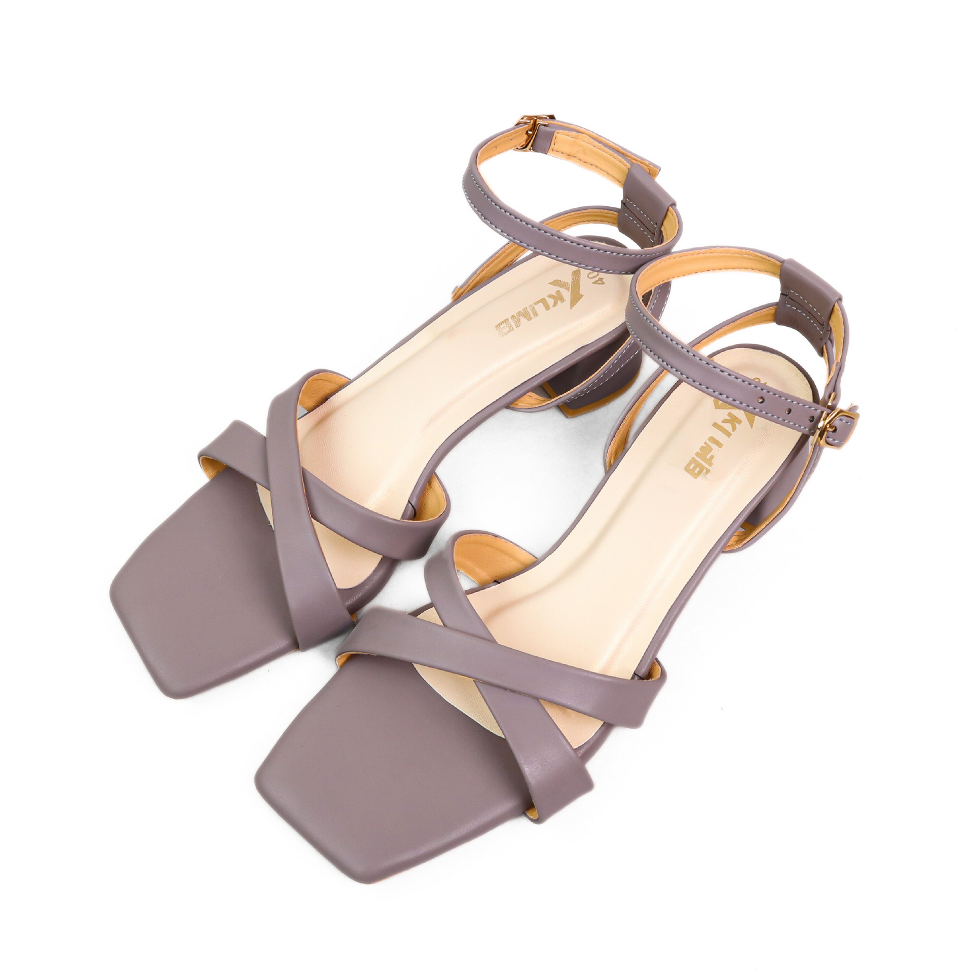 Lotus Block Heel Back Strap - Raspberry Pink