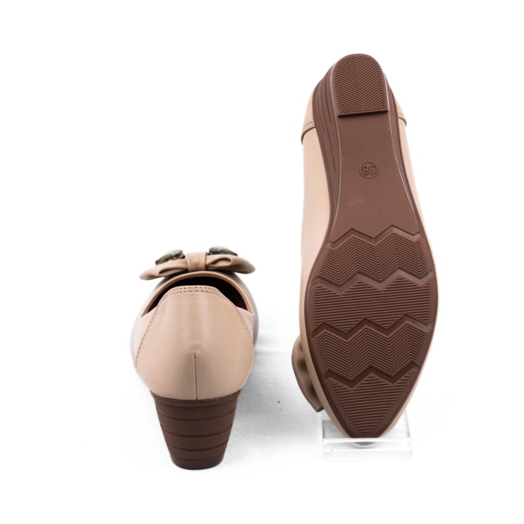 Grace Pumpy Mid Heel- Cream