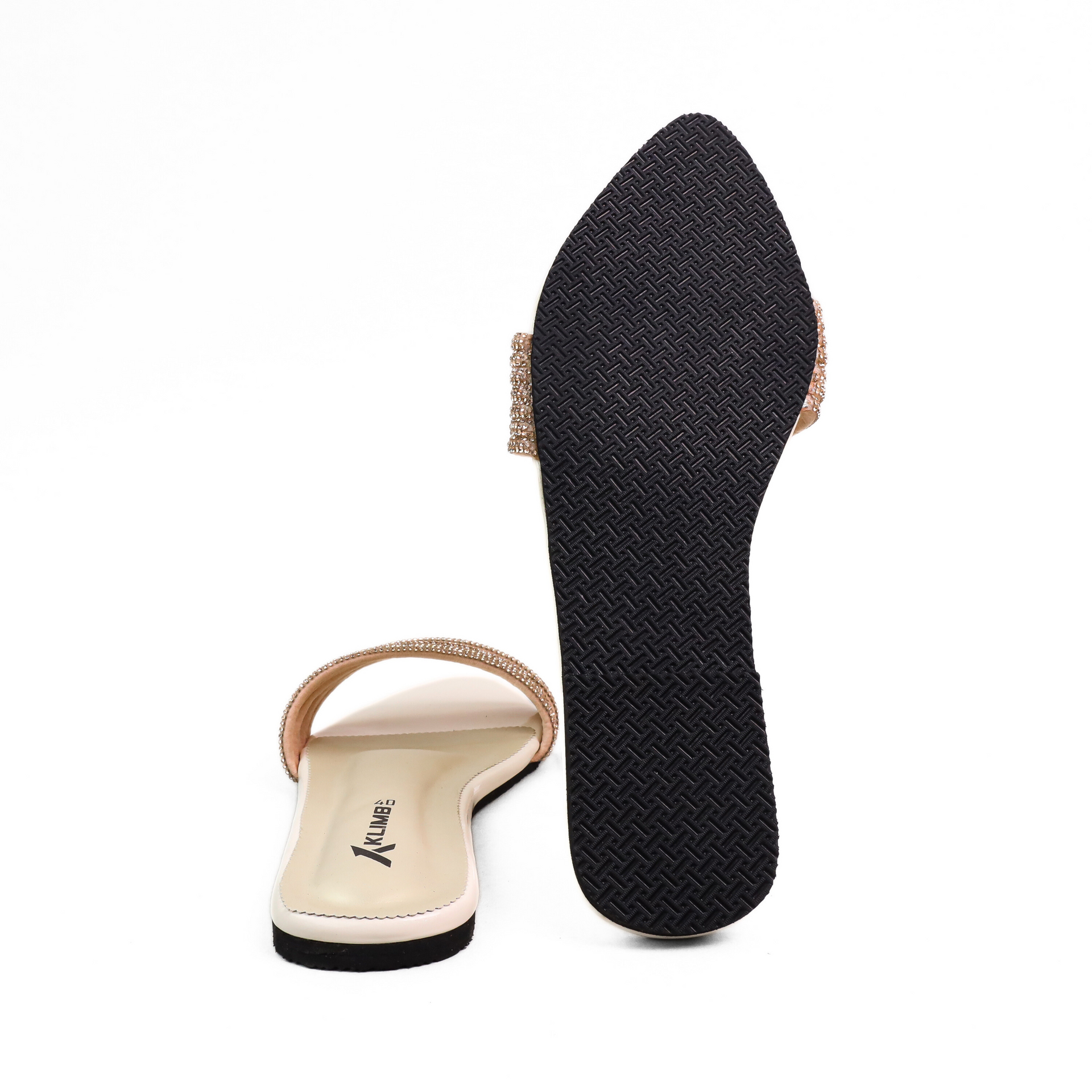 Elina Ladies Flat Sandal - Golden