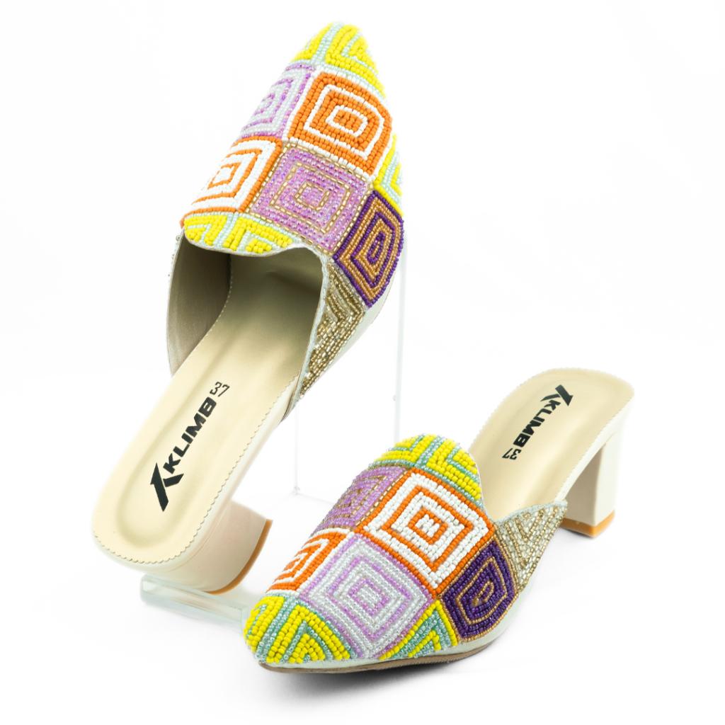 Lisa Ladies Mule Block Heel