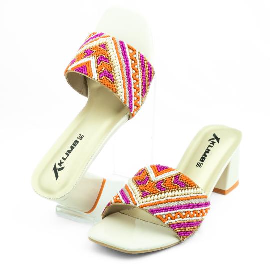 Dazzle Ladies Block Heel - Multi Color