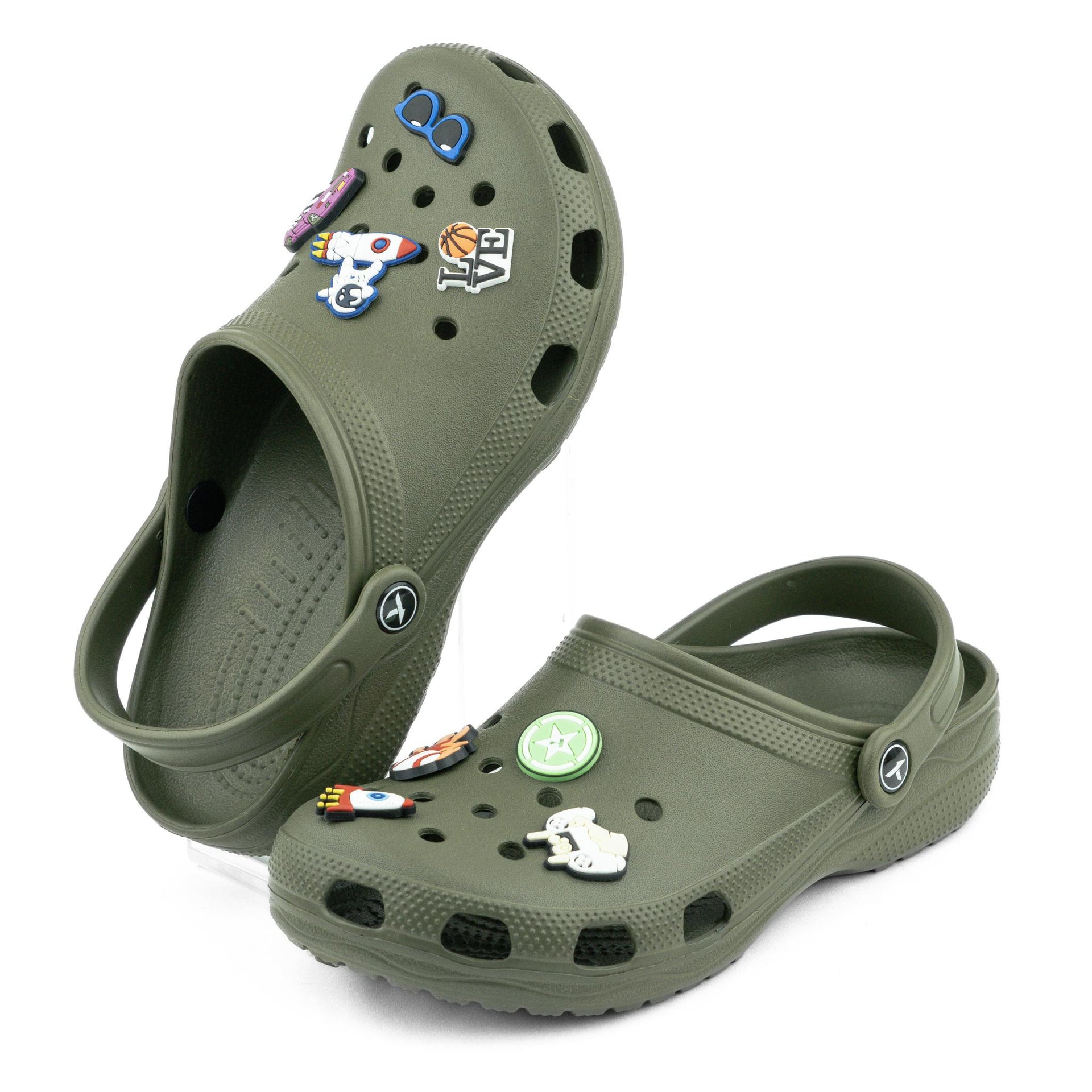 Ready Twist Klimb Klogs - Army Green