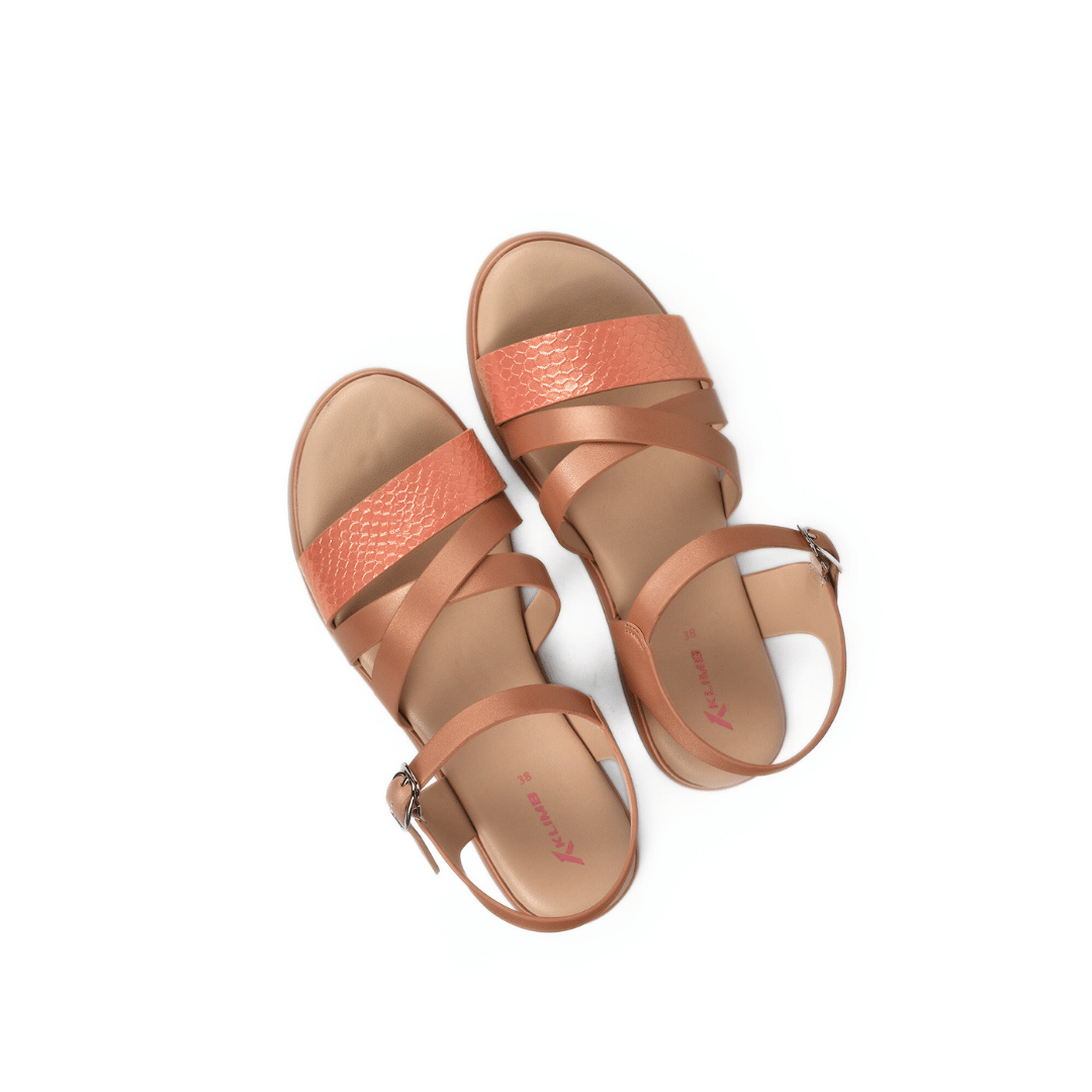 Bella Ladies Flat Belt Sandal - Simple Pink
