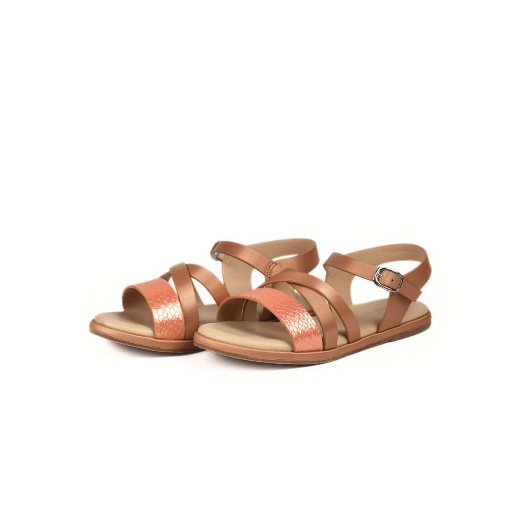 Bella Ladies Flat Belt Sandal - Simple Pink