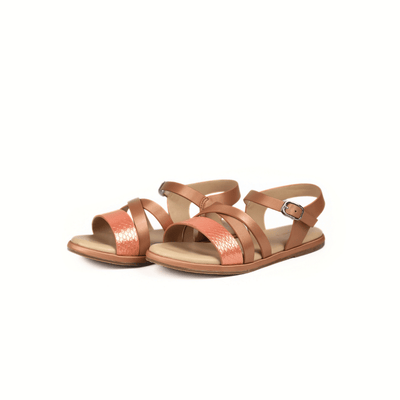 Bella Ladies Flat Belt Sandal - Simple Pink