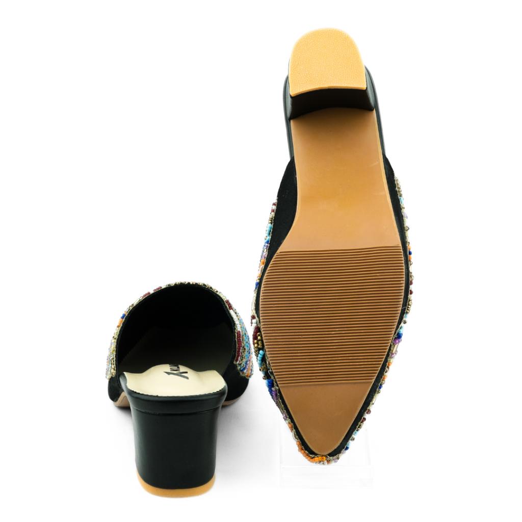 Linda Ladies Mule Block Heel