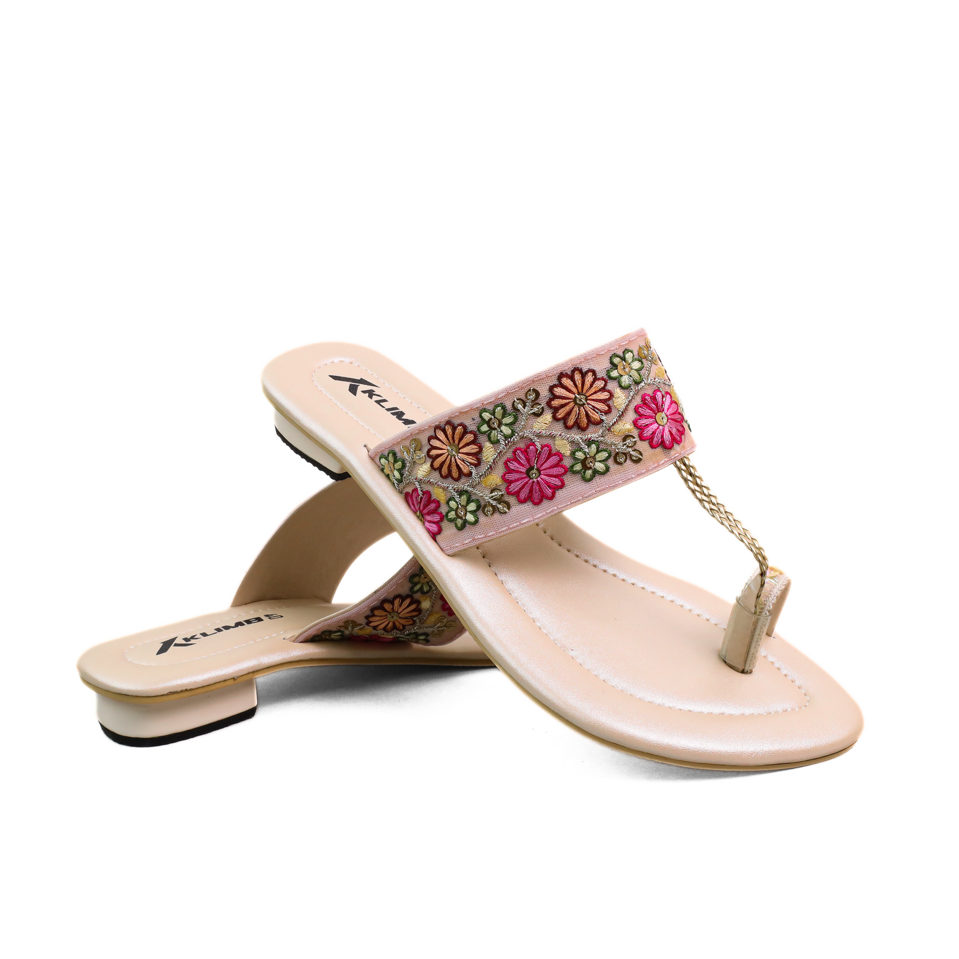 Flora Low Mid Heel Sandal