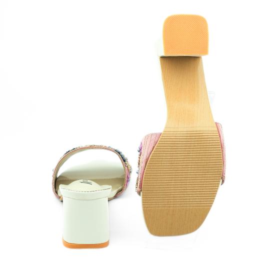 Camellia Ladies Block Heel - Pink