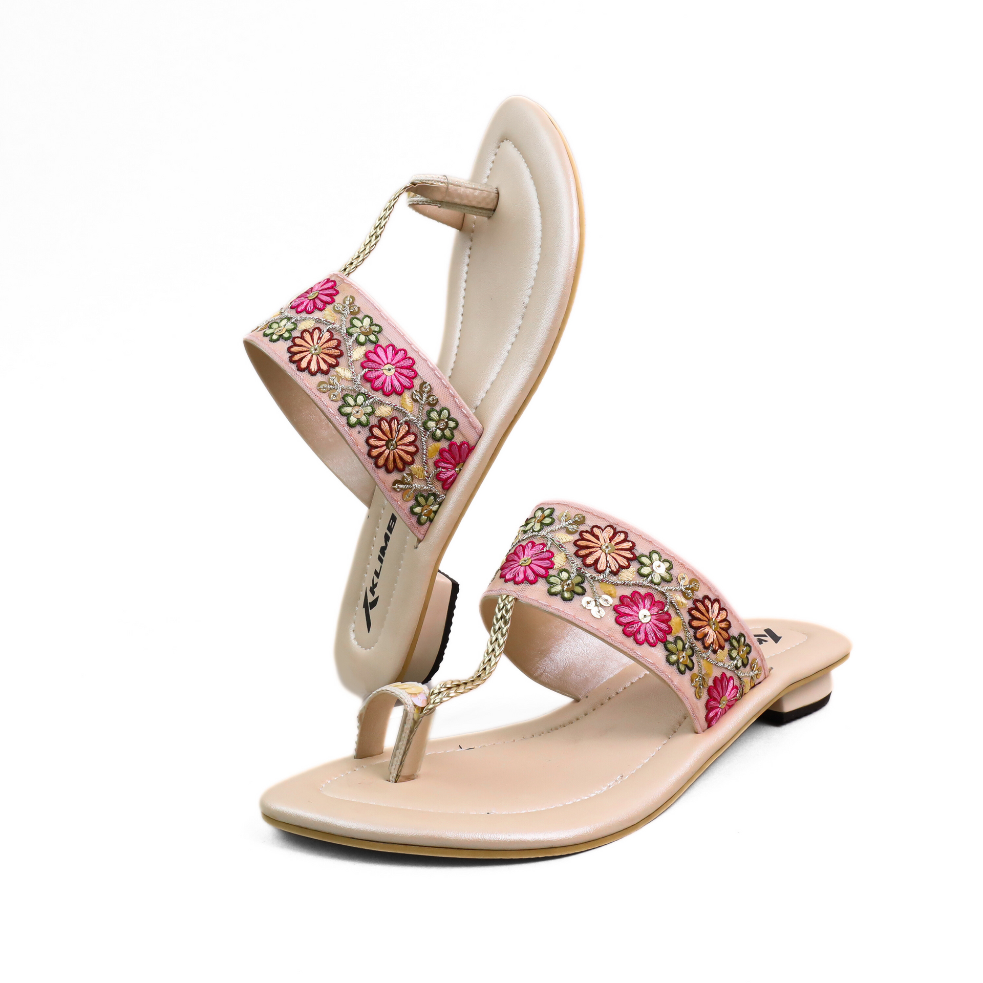 Flora Low Mid Heel Sandal