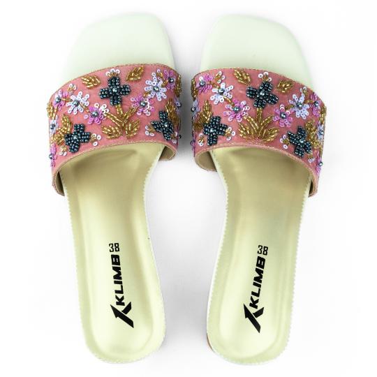 Camellia Ladies Block Heel - Pink