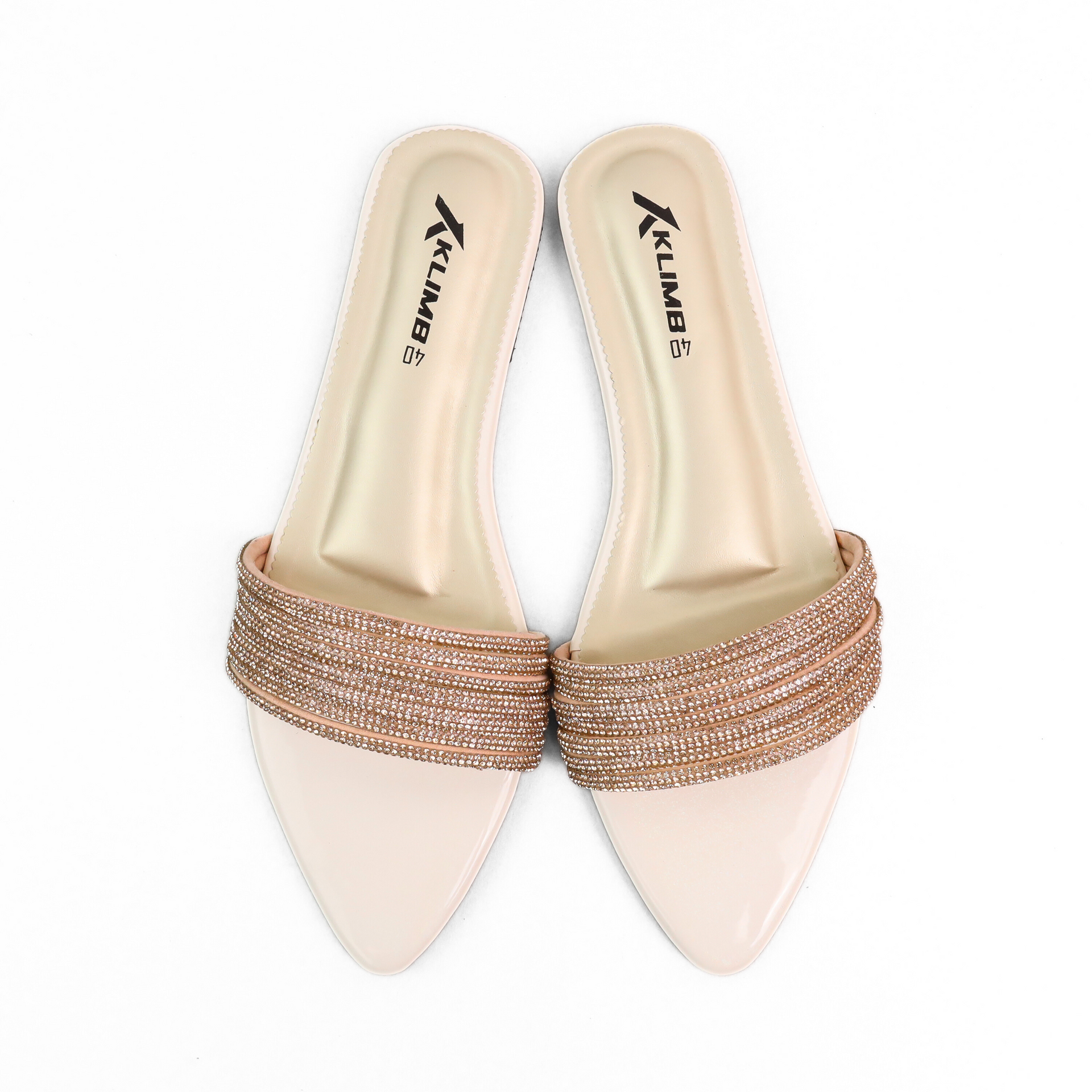 Elina Ladies Flat Sandal - Golden