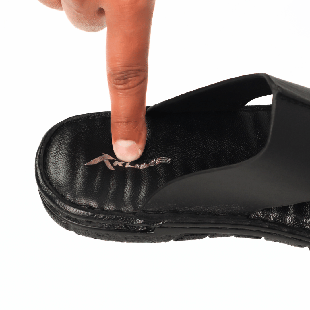 Intrigo Leather Summer Sandal - Black
