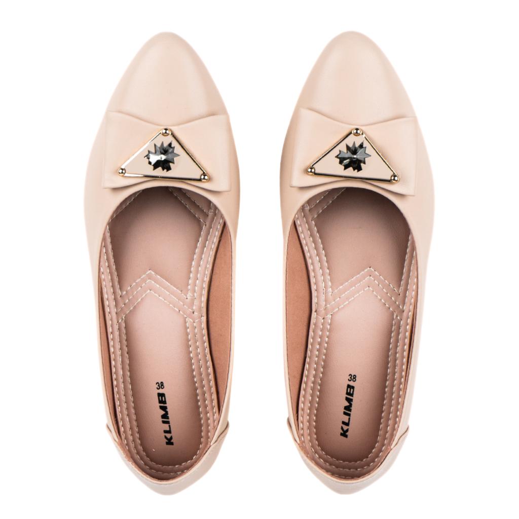 Edna Pumpy Flat Shoe - Cream