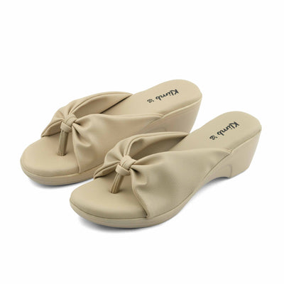 Rosie Ladies Mule Mid Heel- Beige