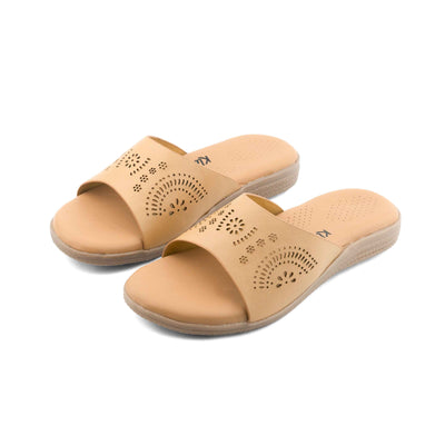 Femina Ladies Flat Sandal - Beige