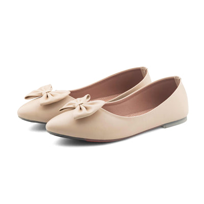Onyx Pumpy Flat Shoe- cream