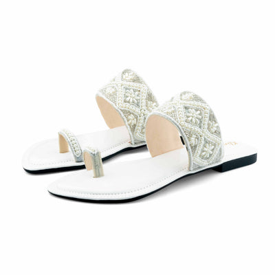 Zoe Ladies Flat Sandal - Beige