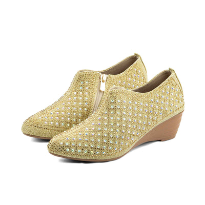 Myka Pumpy Mid Heel- Gold