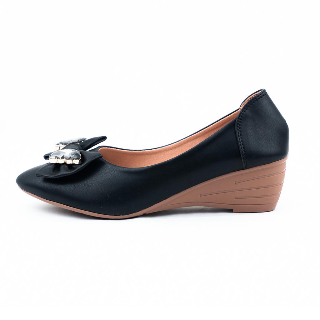 Grace Pumpy Mid Heel- Black