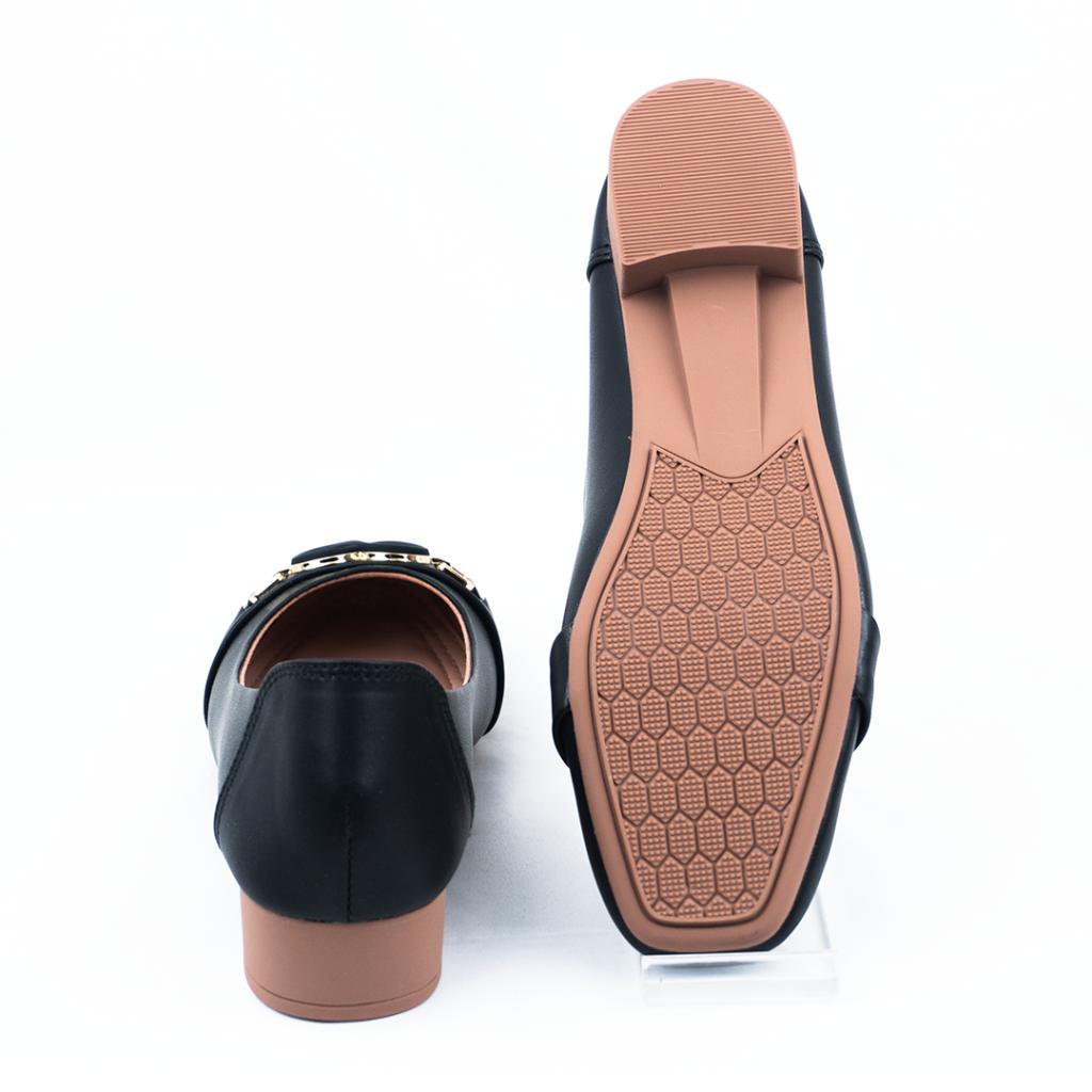 Ruth Pumpy Mid Heel - Black