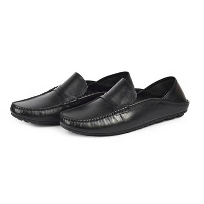 Milan Men's Casual Soft Moccasins - Black