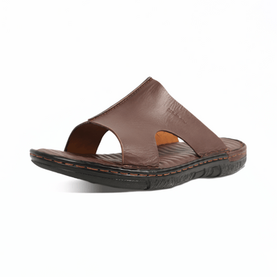 Intrigo Leather Summer Sandal - Dark Brown
