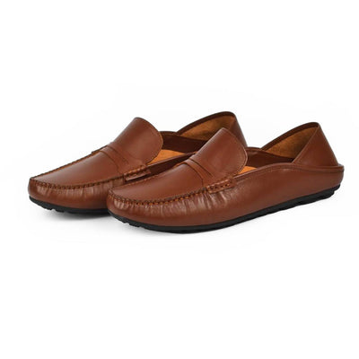 Milan Men's Casual Soft Moccasins - Brown