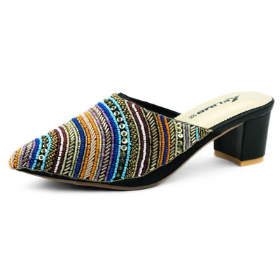 Linda Ladies Mule Block Heel