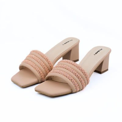 Clara Ladies Fashion Heel - Cream