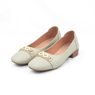 Ruth Pumpy Mid Heel - Paste