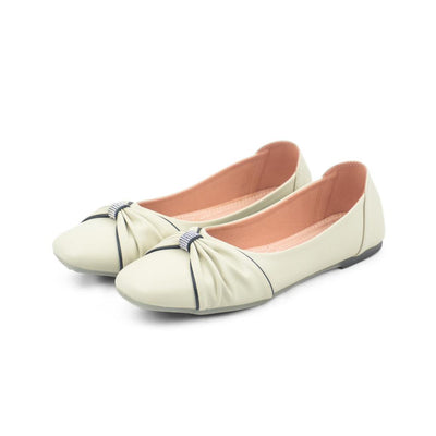 Ethel Pumpy Flat Shoe- Paste