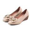 Grace Pumpy Mid Heel- Cream