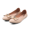 Edna Pumpy Flat Shoe - Cream