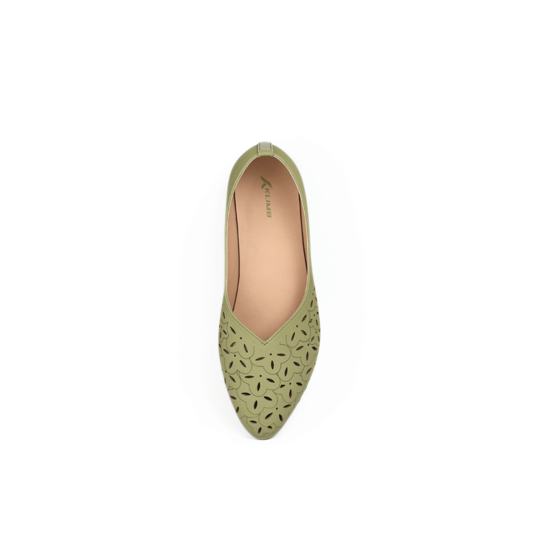 Isabella Ladies Soft Ballerina - Green