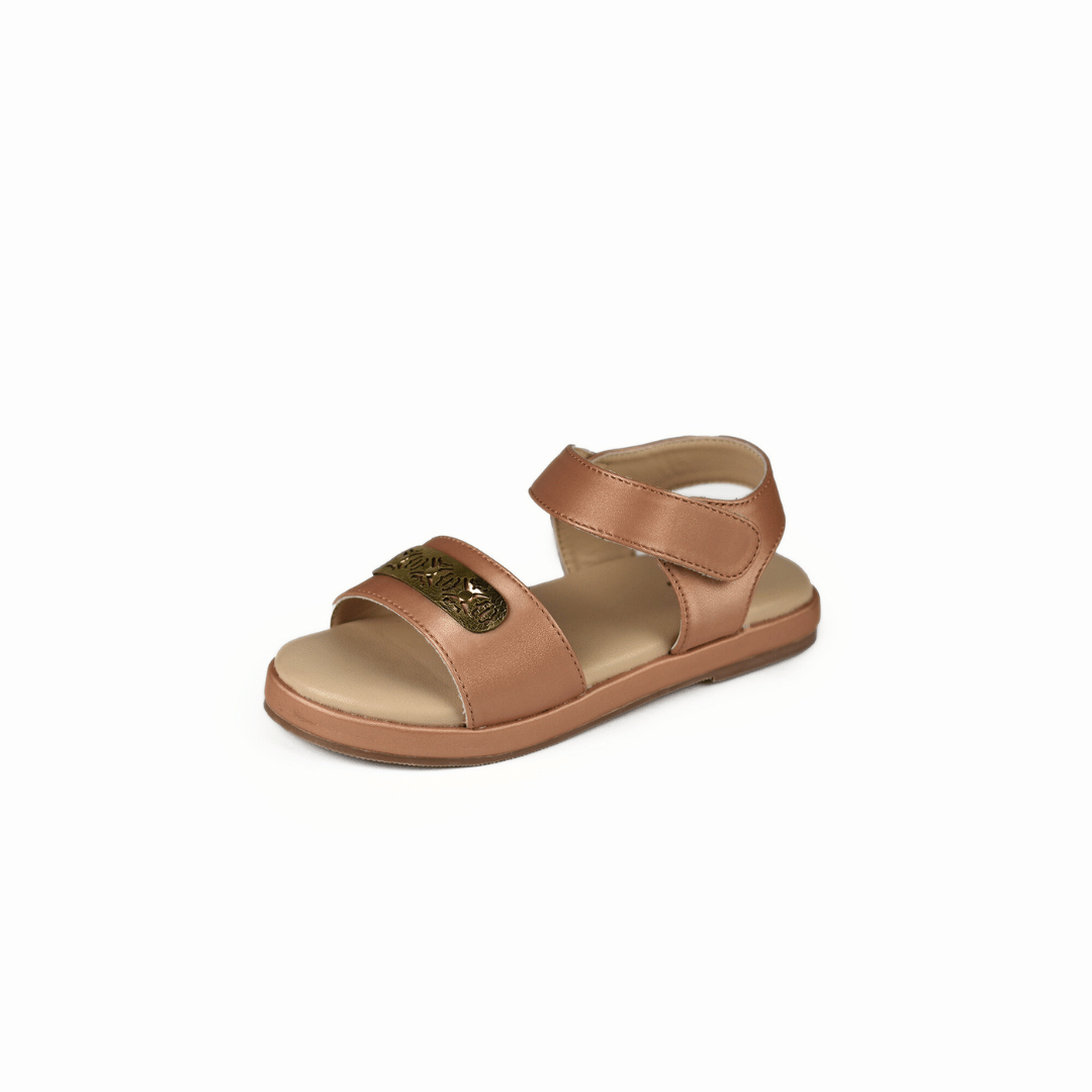 Olivia Kids Belt Sandal -  Dark Brown